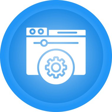 Çamaşır Makinesi Düz Çember Vektör Simgesi Tasarımı