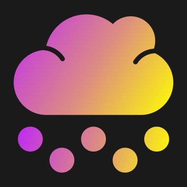 Hava simgesi siyah arkaplanda izole edildi