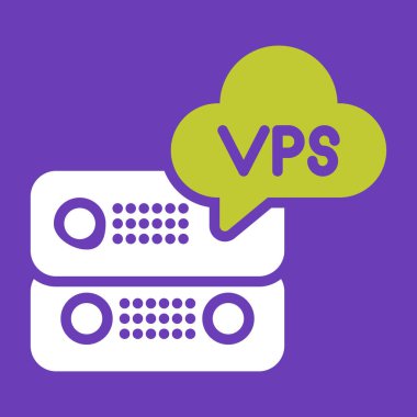 Bulut teknolojisi vektör tasarımlı bulut sunucusu