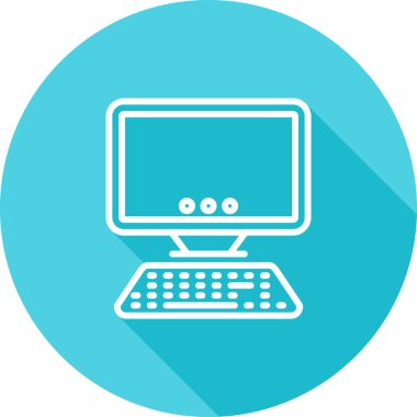 Bilgisayar monitörü. düz tasarım biçimi.