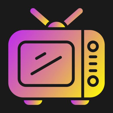 TV simgesi, vektör illüstrasyonu