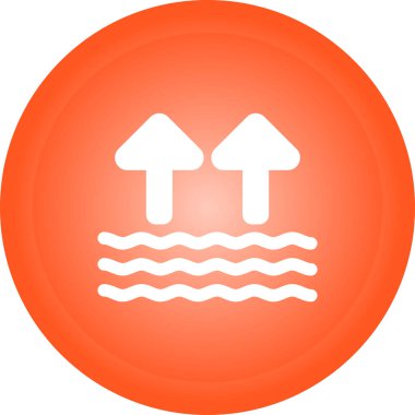 yüzen düz simge vektör işareti