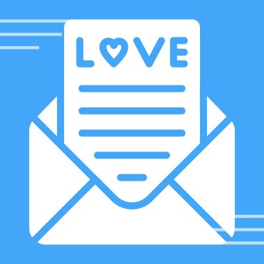 aşk harfi vektör simgesi, illüstrasyon