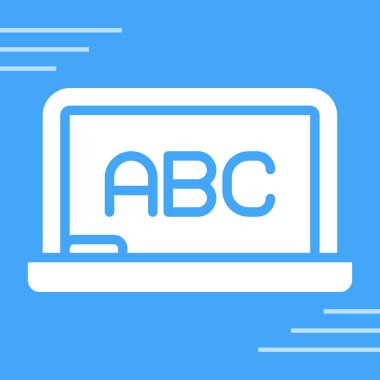 abc düz simge, vektör, illüstrasyon