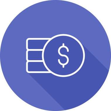 Dolar. Web simgesi basit illüstrasyon