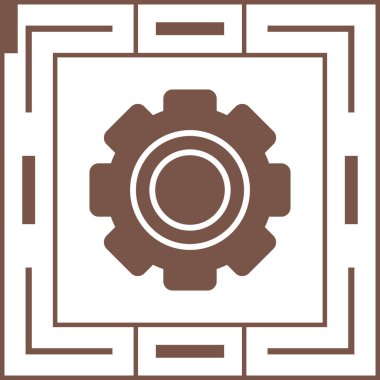 Bir dişli simgesini vektör çizim