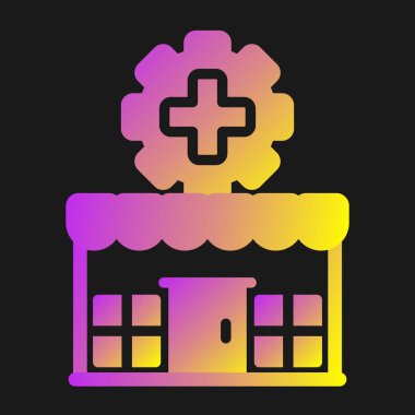 Hastane neon ışığı simgesi