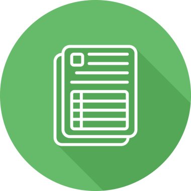 Belge. Web simgesi basit illüstrasyon