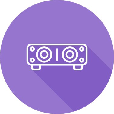 Projektör. Web simgesi basit illüstrasyon