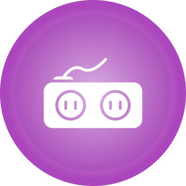 elektrik güç dolgu simgesi, vektör illüstrasyonu