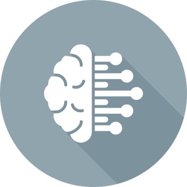 Beyin vektörü simgesi modern basit vektör illüstrasyonu