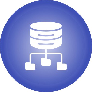 Sunucu simgesinin vektör illüstrasyonu, veritabanı kavramı