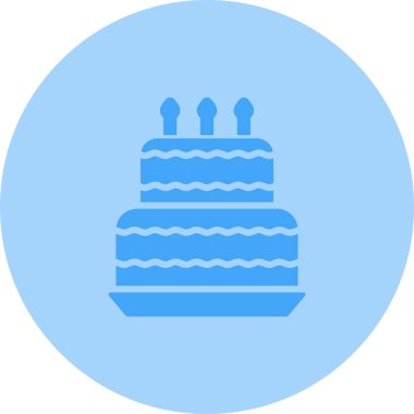 Doğum günü pastası vektör simgesi