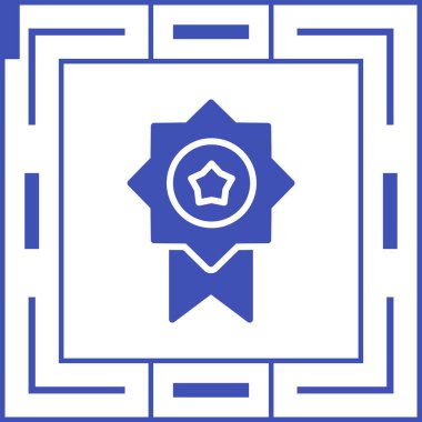 Sertifika ikonu vektör illüstrasyonu