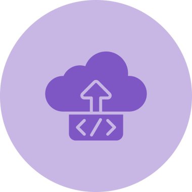 Bulut hesaplama simgesi vektör illüstrasyonu