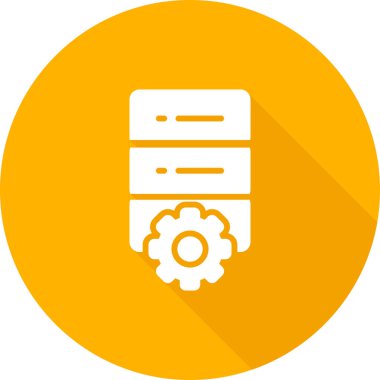 veritabanı. Web simgesi basit illüstrasyon