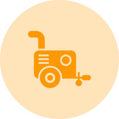 Traktör. Web simgesi basit illüstrasyon