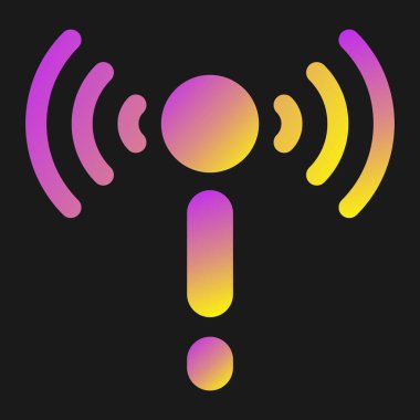 radyo sinyali gradyan simgesi tasarımı