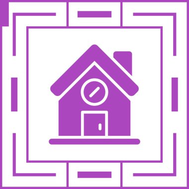 Bir ev simgesinin vektör illüstrasyonu