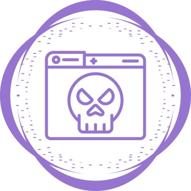 kafatası simgesi. vektör illüstrasyonu