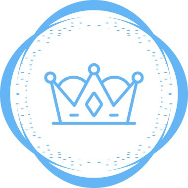 Taç ikonu. Web için taç vektör simgelerinin özet çizimi