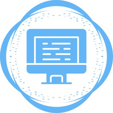 Monitör. Web simgesi basit illüstrasyon