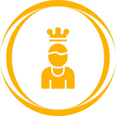 Kral taç ikonu. vektör illüstrasyonu