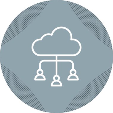 bulut teknoloji simge vektör çizim