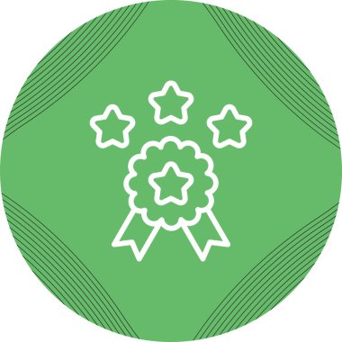 Rozet simgesi, vektör illüstrasyonu