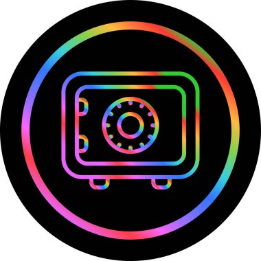 bir çerçeve içinde gökkuşağı gradyan çizgi simgesi