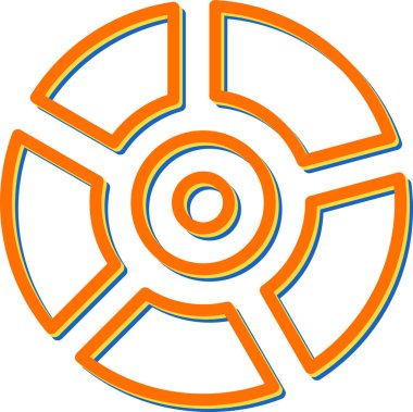 Çizgi film simgesinin vektör çizimi