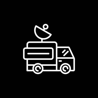 kamyon vektör düz simgesi