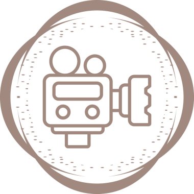 Film kamerası ikonu. vektör illüstrasyonu