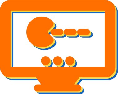 Dizüstü bilgisayar simgesinin vektör çizimi