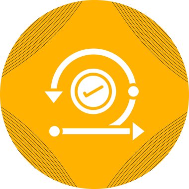 Bir saat simgesinin vektör illüstrasyonu