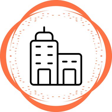 Modern binanın vektör illüstrasyonu