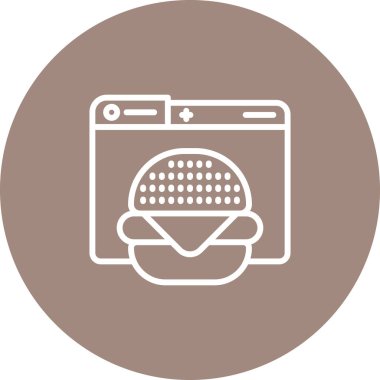 Bir web simgesinin vektör illüstrasyonu