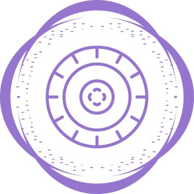 Bir pusula simgesinin vektör illüstrasyonu