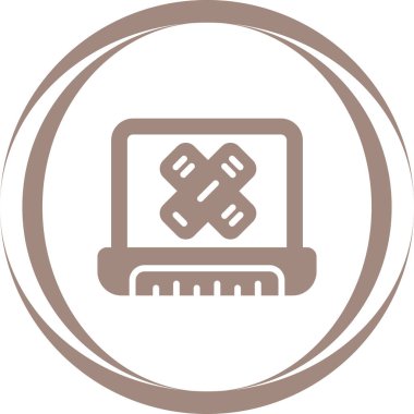 Bilgisayar. Web simgesi basit illüstrasyon