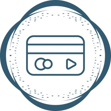 Kredi Kartı. Web simgesi basit illüstrasyon