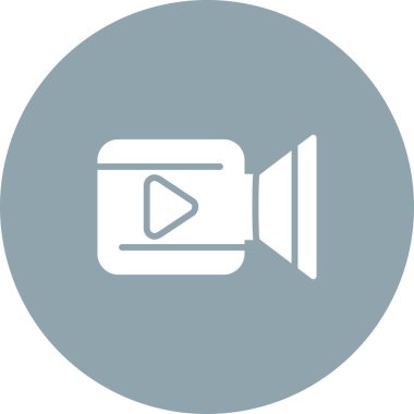 Video oynatıcı simgesinin vektör illüstrasyonu