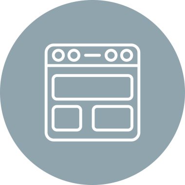 Mutfak fırını. Web simgesi