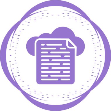 Bulut. Web simgesi basit illüstrasyon