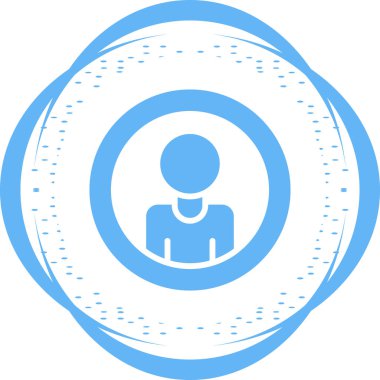 Dizüstü bilgisayar simgesi olan bir adamın vektör çizimi