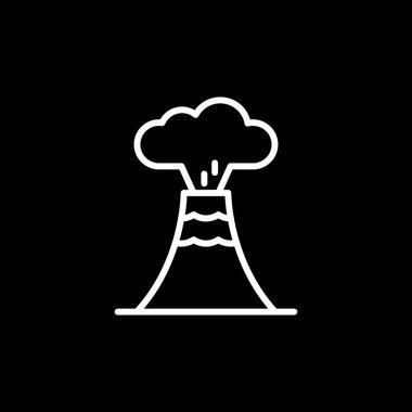 Nükleer Santral simgesi, vektör illüstrasyonu