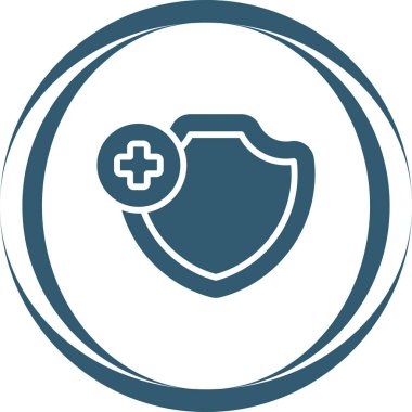 Tıbbi kalkan vektör simgesi