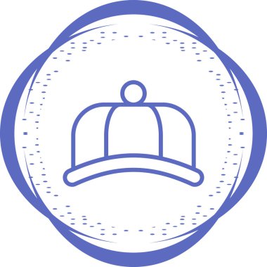 şapka vektör simgesi. biçim vektör simgesi simgesi, mavi ve gri renk.