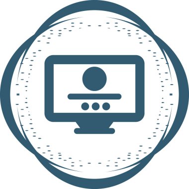 Monitör. Web simgesi basit illüstrasyon