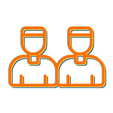 iki erkek avatar simgesi, vektör tasarımı