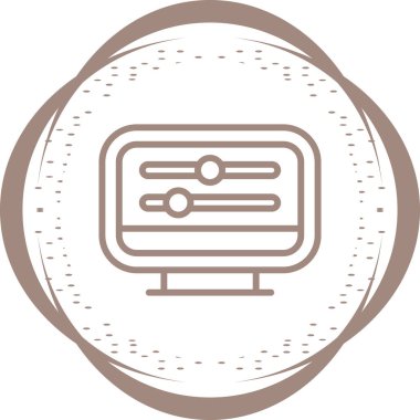 Bilgisayar. Web simgesi vektör illüstrasyonu